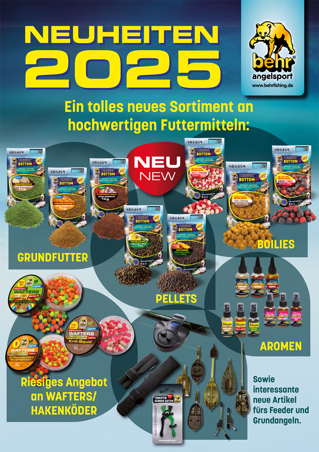 Behr Angelsport Neuheiten Prospekt 2025 für Angler.